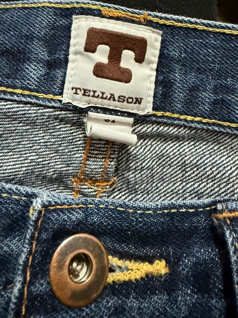 Tellason Men’s Ankara Straight Leg z Medium Wash Blue Size 31 x 29 - Picture 10 of 12